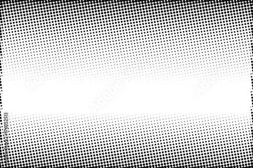 Black and white halftone vector background. Monochrome dotted texture for retro overlay.