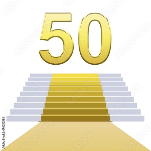 Fotografía Escaliers .Tapis or. Anniversaire 50 ans