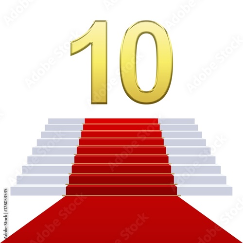 Fotografía Escaliers .Tapis rouge. Anniversaire 10 ans