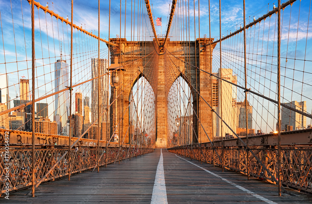 Fototapeta Brooklyn Bridge, Nowy Jork, nikt