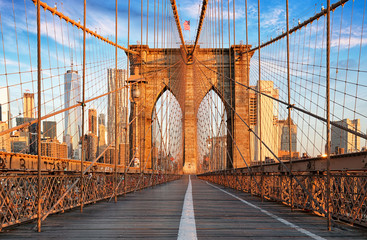 Foto auf Leinwand Schlafzimmer Brooklyn Bridge, New York City, niemand  © TTstudio