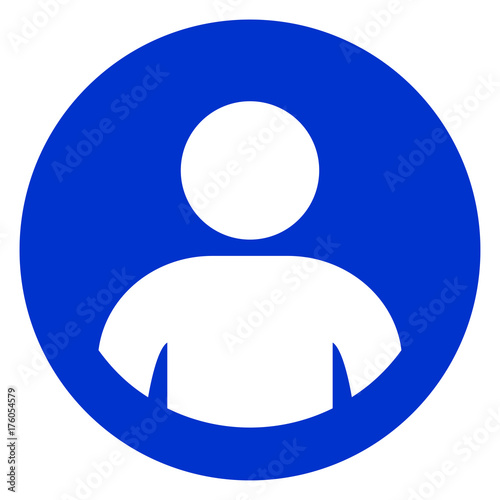 person blue circle icon