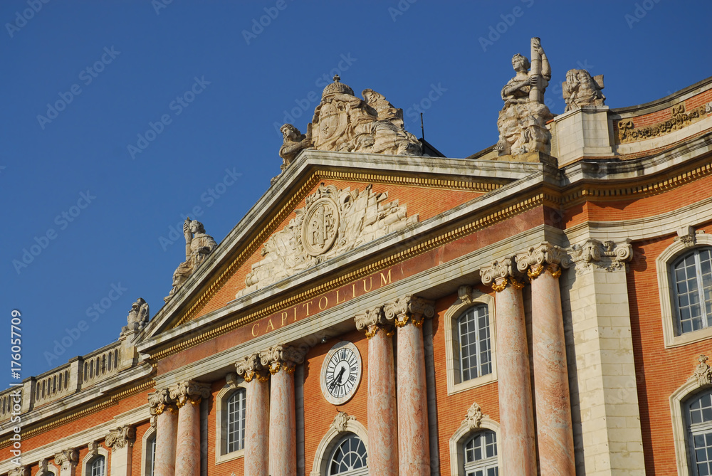 Toulouse, façade du Capitol, Occitanie, Haute-Garonne, France
