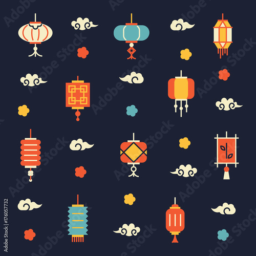 chinese lanterns pattern