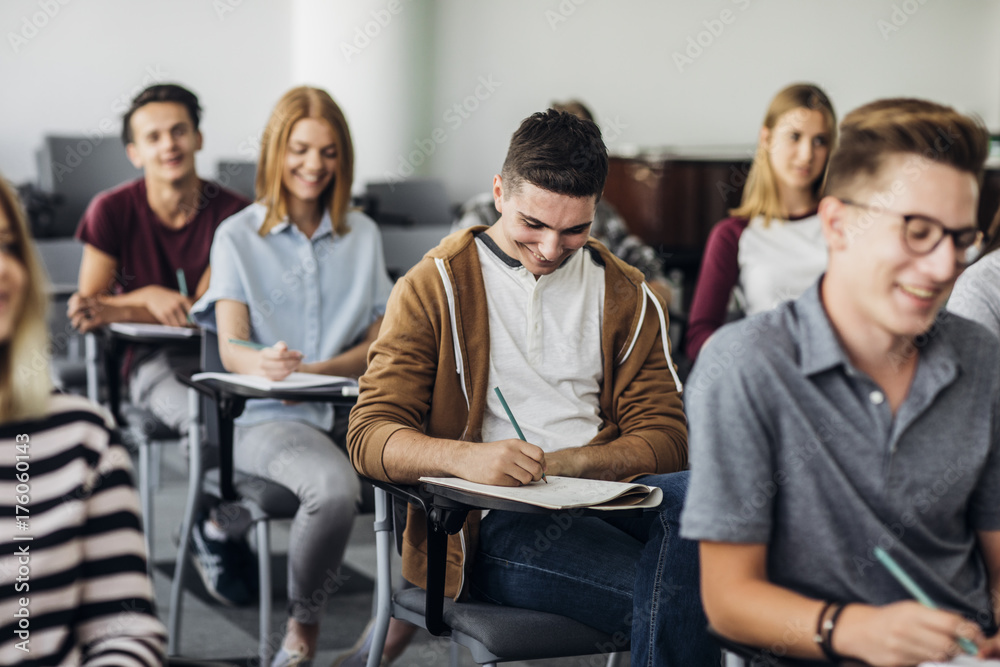 Students Taking Notes at Class