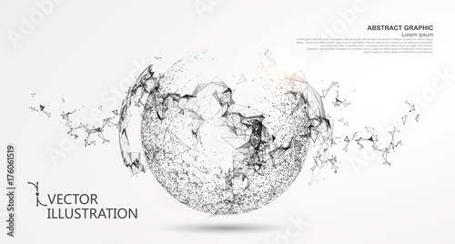 Abstract sphere, internet connection.
