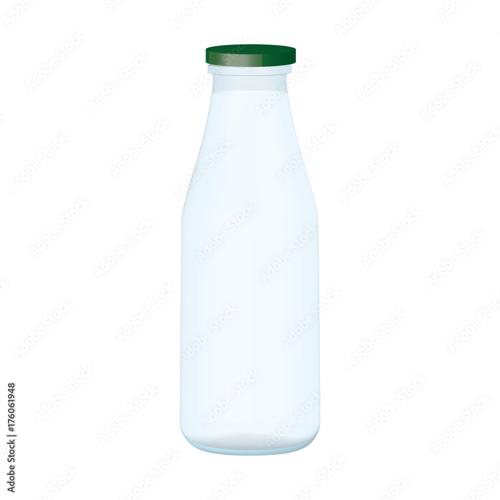 Traditional glass milk bottle isolated on white background1 Traditional glass milk bottle isolated on white background1