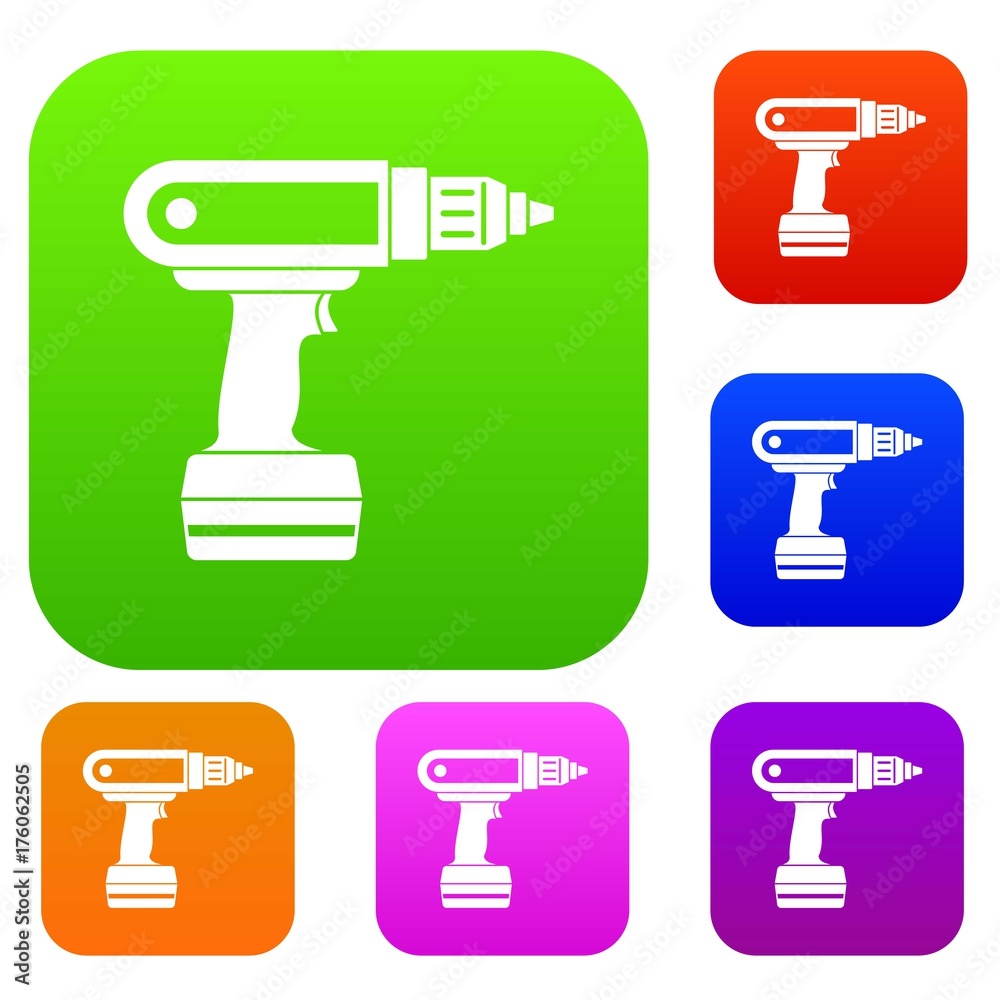 Electric screwdriver drill set color collection Electric screwdriver drill set color collection