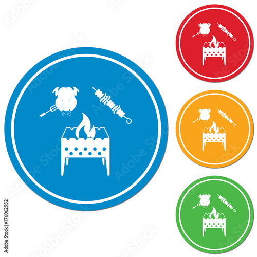 Brazier kebab and chicken icon