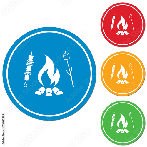 Grilled zephyr and  kebab icon