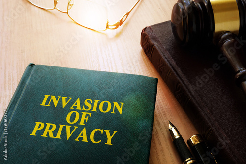 Obraz na plátně Invasion of Privacy book on a desk.
