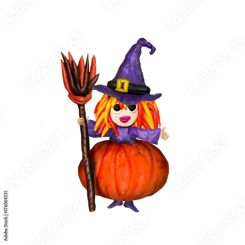 Halloween Plasticine little witch   © onanana