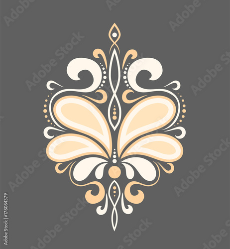beautiful luxury pattern with curls. Ornament for fabric and decoration.