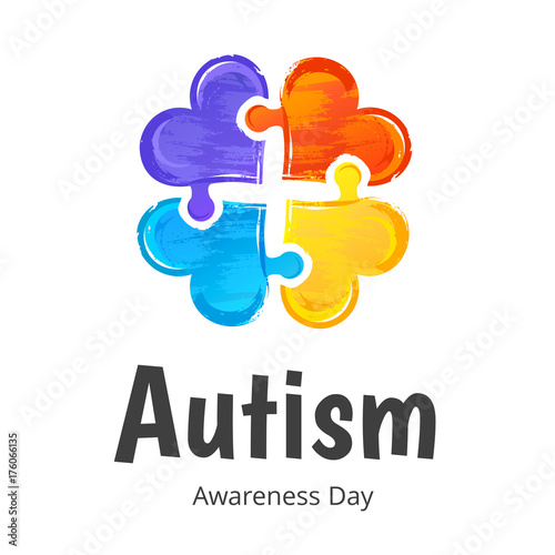 Autism Awareness Day. Illustration on white background