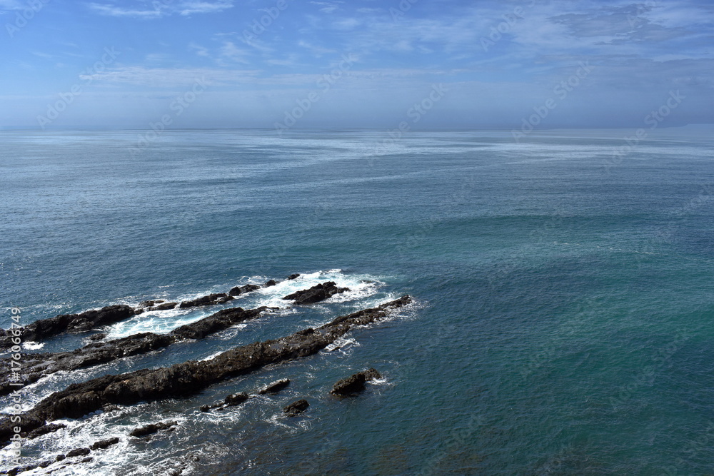 Australian Coastline, rock ledges running out to sea Australian Coastline, rock ledges running out to sea