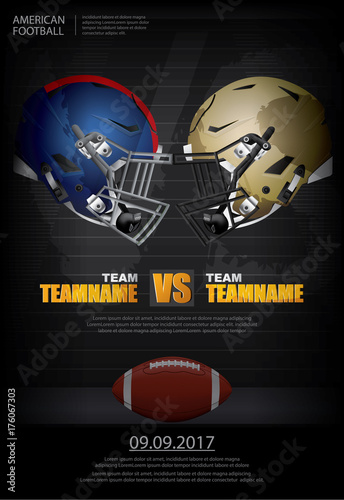 American football Poster Vector Illustration
