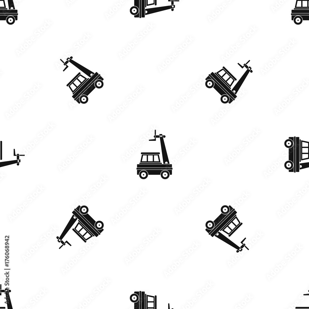Cherry picker pattern seamless black Cherry picker pattern seamless black