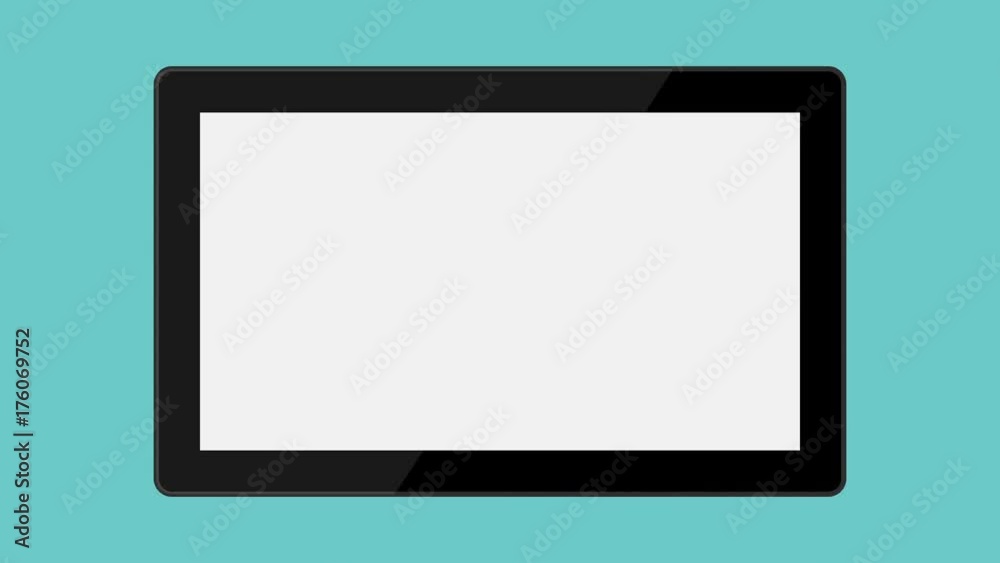 The hand touches the tablet. Flat animation. Windows mobile application. FullHD The hand touches the tablet. Flat animation. Windows mobile application. FullHD