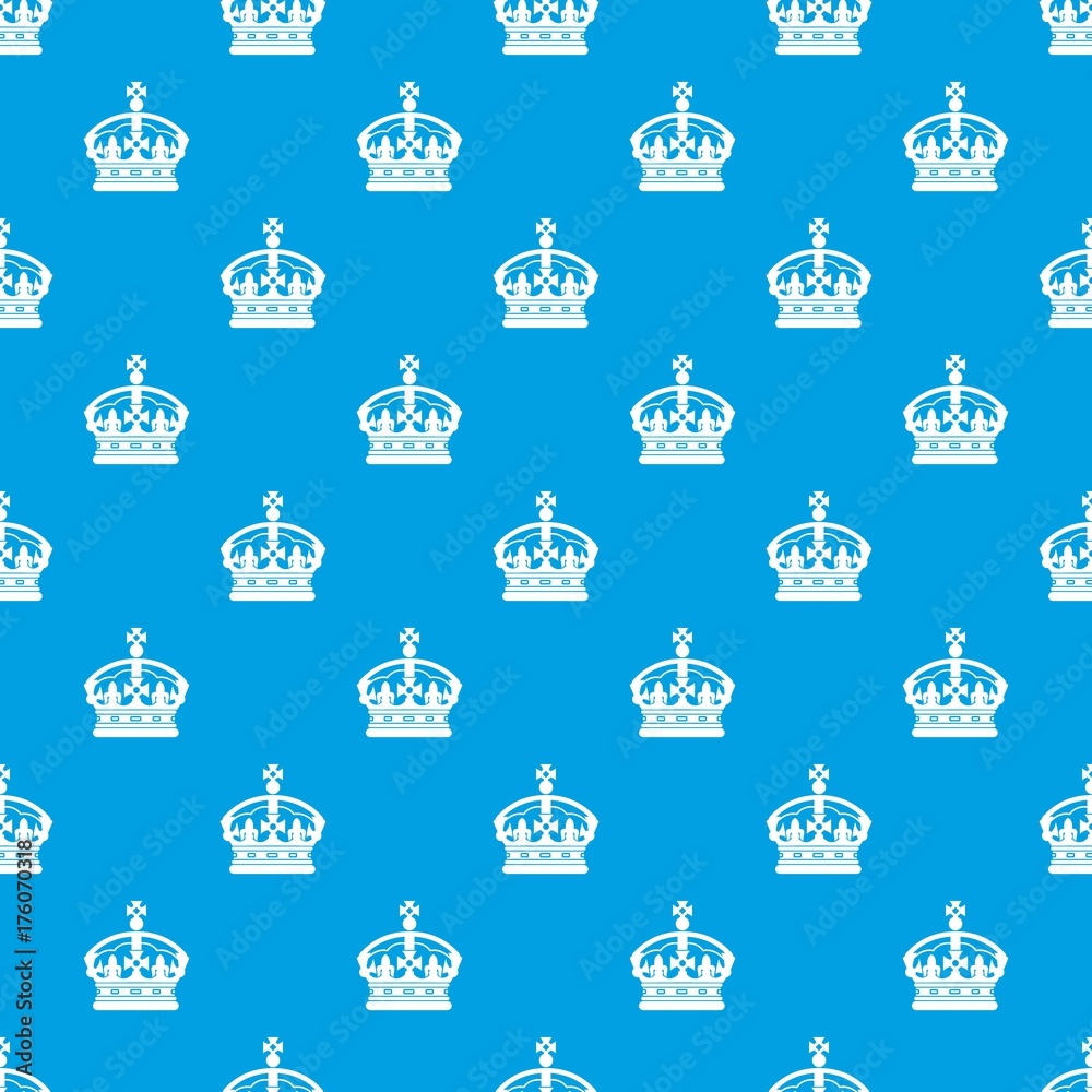 Crown pattern seamless blue Crown pattern seamless blue