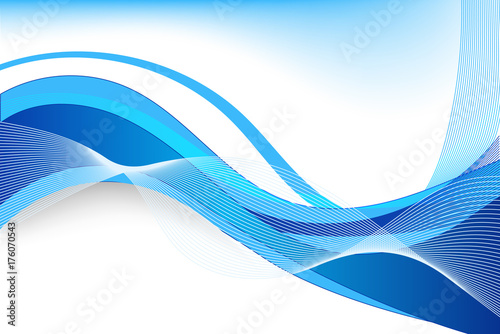 Beautiful abstract blue background with waves