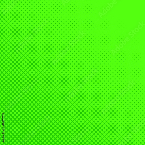 Green color halftone halftone dot pattern background - vector graphic design from circles in varying sizes