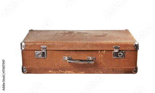 old suitcase isolated
