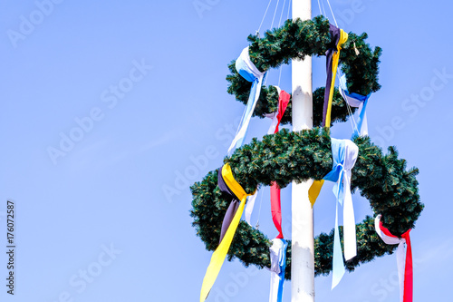 typical bavarian maypole