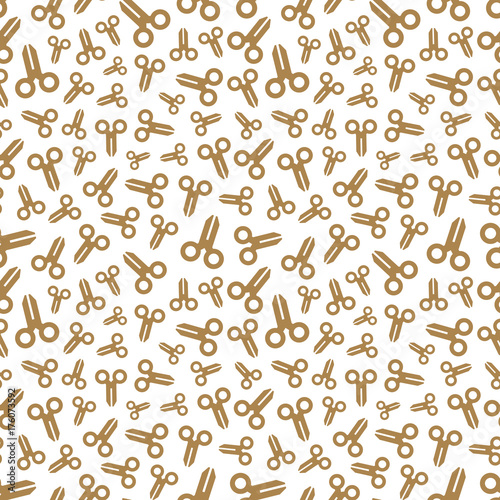 Scissors. Seamless pattern. Abstract background. Vector illustration.