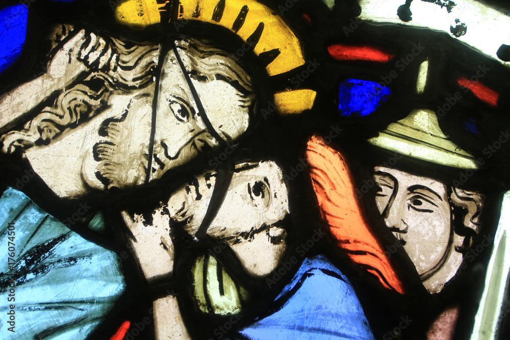 Le Baiser de Judas. Vers 1260. Oeuvre Notre-Dame de Strasbourg Museum. The Kiss of Judas.