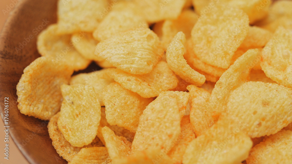 Eating Cheese crisp