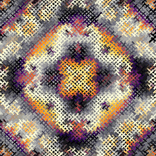 Seamless background pattern. Imitation of a texture of rough canvas painted with paint.