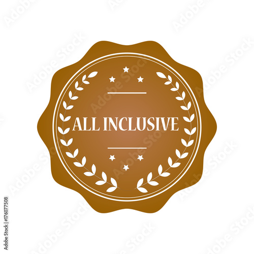 All inclusive stamp illustration