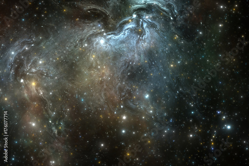 Fototapeta Naklejka Na Ścianę i Meble -  Space background with nebula and stars