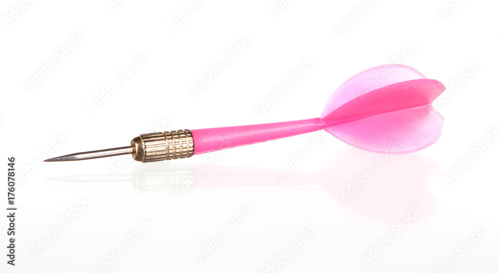 Pink and golden arrow view with reflection Pink and golden arrow view with reflection