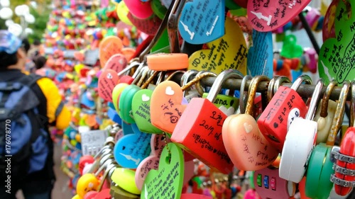 Plenty of locked master key on Namsan, South Korea