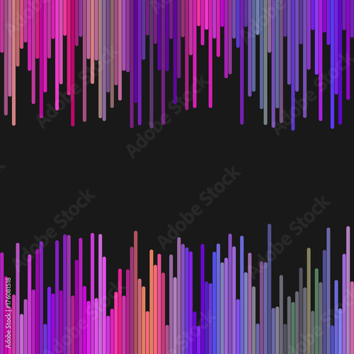 Colored background from vertical rounded stripes in dark tones - abstract vector graphic design