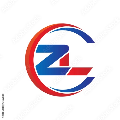 zl logo vector modern initial swoosh circle blue and red Free Download zl logo vector modern initial swoosh circle blue and red - GFXLoad
