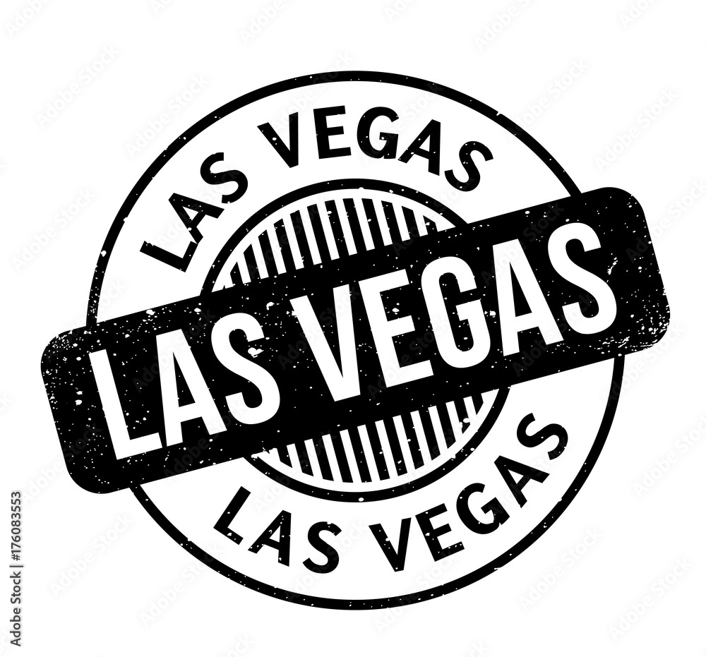 Las Vegas rubber stamp. Grunge design with dust scratches. Effects can be easily removed for a clean, crisp look. Color is easily changed.