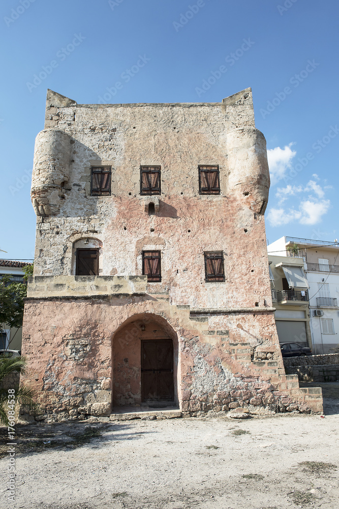 Turm des Markellos auf der Insel Ägina in der Ägäis, Griechenland