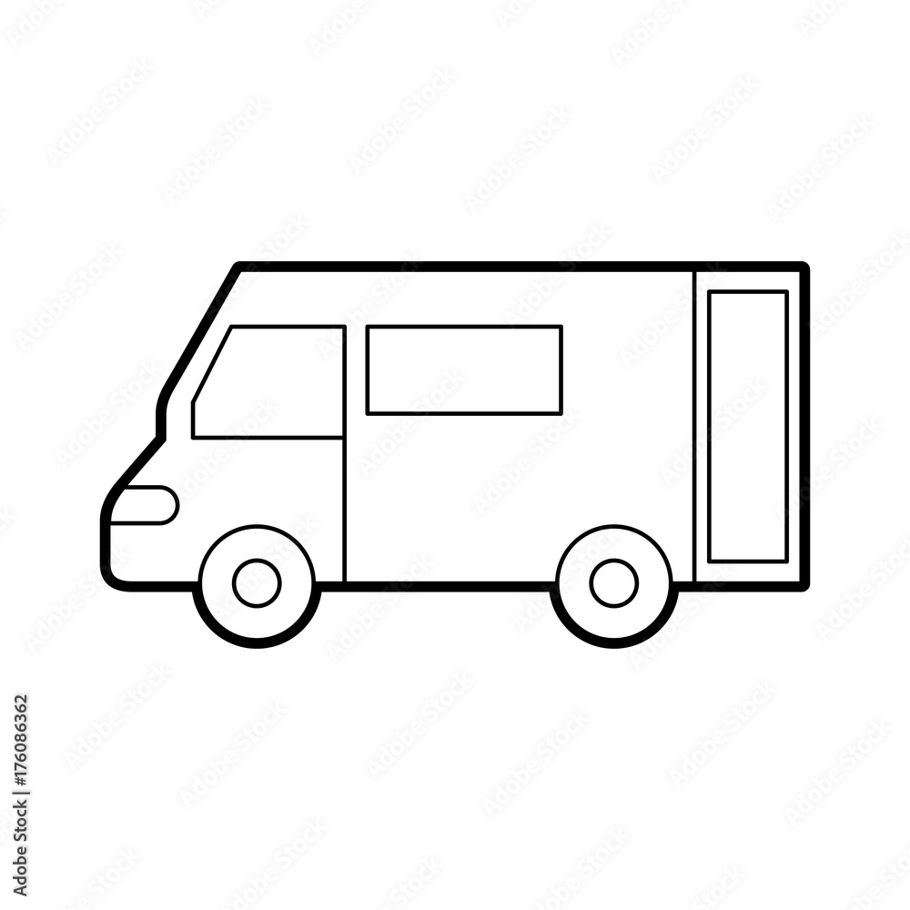 truck icon delivery van service transport business truck icon delivery van service transport business