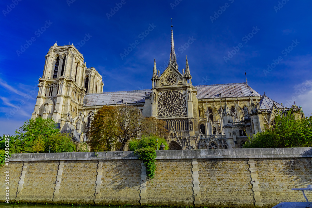 Obraz premium Notre Dame in Paris, in the autumn