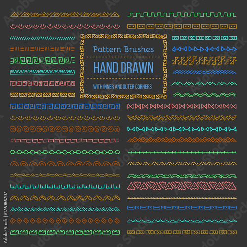Ethnic Style Pattern Brushes Set