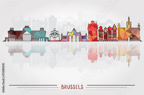 Vector Brussels City background