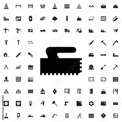 Trowel icon. set of filled construction icons.