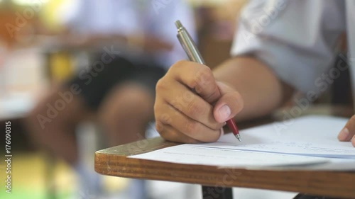 Wallpaper Mural Students takes the test or exam in classroom. Torontodigital.ca