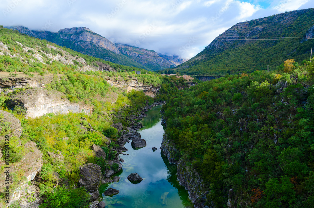 Beautiful view of canyon of river Moraca, Montenegro