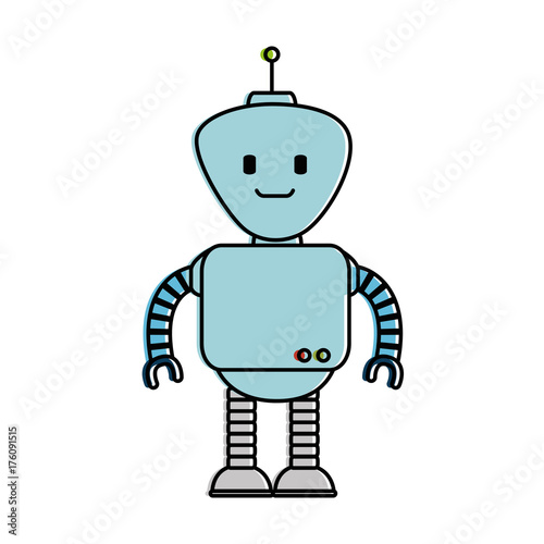 electronic robot character icon