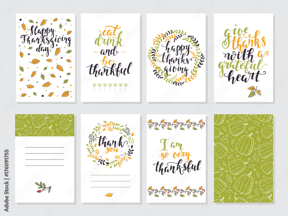 Vector Thanksgiving day greeting card