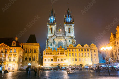 Prague  Czech Republic. Church Of Our Lady Before Tyn In Old Town