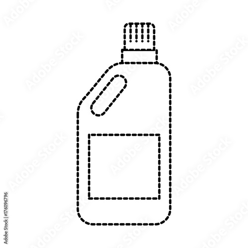 blank plastic bottle for laundry detergent isolated white background